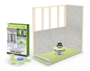 Profilitec Showertec Advanced Waterproof Shower Kit with Prefabricated Sloped Shower Tray, Drain Kit with Grate Assembly, STBO122X81 Lightweight Vapor-Tight Shower Wall Boards