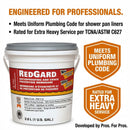 Custom BLDG Products RedGard Anti-Fracture, Quick Dry, Waterproofing and Crack Prevention Liquid Rubber Membrane LQWAF1-2, 1-Gallon (128 Fl Oz), Adhesive for Indoor and Outdoor Use