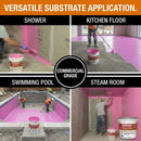 Custom BLDG Products RedGard Anti-Fracture, Quick Dry, Waterproofing and Crack Prevention Liquid Rubber Membrane LQWAF1-2, 1-Gallon (128 Fl Oz), Adhesive for Indoor and Outdoor Use