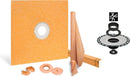 All-in-one Waterproof Shower Kit with 36"x36" Center Tray, 2" Flange and 4" Drain Cover