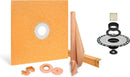 All-in-one Waterproof Shower Kit with 36"x36" Center Tray, 2" Flange and 4" Drain Cover