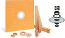 All-in-one Waterproof Shower Kit with 36"x36" Center Tray, 2" Flange and 4" Drain Cover