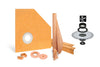 All-in-one Waterproof Shower Kit with 38"x38" Neo Angle Tray, 2" Flange and 4" Drain Cover