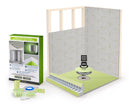 Profilitec Showertec Advanced Waterproof Shower Kit with Prefabricated Sloped Shower Tray, Drain Kit with Grate Assembly, STBO122X81 Lightweight Vapor-Tight Shower Wall Boards