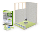 Profilitec Showertec Advanced Waterproof Shower Kit with Prefabricated Sloped Shower Tray, Drain Kit with Grate Assembly, STBO122X81 Lightweight Vapor-Tight Shower Wall Boards
