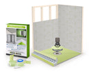 Profilitec Showertec Advanced Waterproof Shower Kit with Prefabricated Sloped Shower Tray, Drain Kit with Grate Assembly, STBO122X81 Lightweight Vapor-Tight Shower Wall Boards