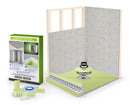 Profilitec Showertec Advanced Waterproof Shower Kit with Prefabricated Sloped Shower Tray, Drain Kit with Grate Assembly, STBO122X81 Lightweight Vapor-Tight Shower Wall Boards