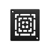 Profilitec Showertec Square Grate Assembly Drain Cover with 4" Drain, Low Profile Tile-Ready Shower Drain System for Waterproof Shower Bases