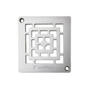 Profilitec Showertec Square Grate Assembly Stainless Steel Drain Cover with 4" Drain and 10 Cm Grid, Low Profile Tile-Ready Shower Drain System for Waterproof Shower Bases