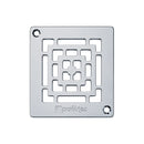Profilitec Showertec Square Grate Assembly Stainless Steel Drain Cover with 4" Drain and 10 Cm Grid, Low Profile Tile-Ready Shower Drain System for Waterproof Shower Bases