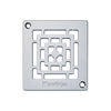 Profilitec Showertec Square Grate Assembly Drain Cover with 4" Drain, Low Profile Tile-Ready Shower Drain System for Waterproof Shower Bases