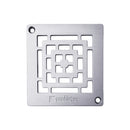 Profilitec Showertec Square Grate Assembly Stainless Steel Drain Cover with 4" Drain and 10 Cm Grid, Low Profile Tile-Ready Shower Drain System for Waterproof Shower Bases