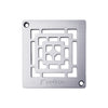 Profilitec Showertec Square Grate Assembly Drain Cover with 4" Drain, Low Profile Tile-Ready Shower Drain System for Waterproof Shower Bases