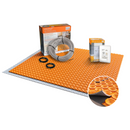 All-in-one Electric Radiant Floor Heating Kit with Uncoupling Membrane, Programmable Touchscreen Thermostat, Heating Cable