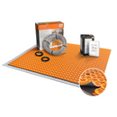 All-in-one Electric Radiant Floor Heating Kit with Uncoupling Membrane, WiFi Programmable Touchscreen Thermostat, Heating Cable