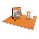 All-in-one Electric Radiant Floor Heating Kit with Uncoupling Membrane, Programmable Touchscreen Thermostat, Heating Cable