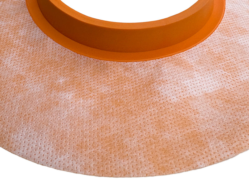 Schluter Kerdi-Seal Mixing Valve Seal Seals with Over-Molded Rubber Gaskets for Sealing Pipe Protrusions and Protecting Backing Panels - 4-1/2-Inch Outlet Size, 10-Pack - KMSMV10235/114