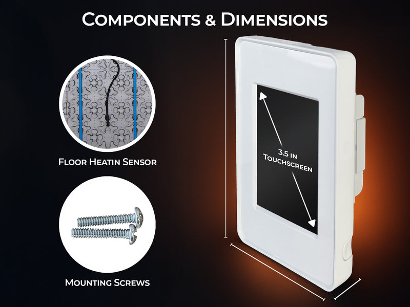 ARDEX FLEXBONE Smart WiFi Programmable Thermostat UH930 for Radiant Heating Floors, for 120V/240V Heating Cables