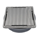 ARDEX TLT 4 Inch Stainless Steel Shower Drain Cover Kit with Adjustable Adapter and Connectite Assembly, Square Grate, Corrosion Resistant Tile Shower Drain System