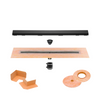 schluter systems shower drain kit black grate