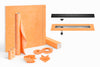 All-in-one Waterproof Linear Shower Kit with 39"x39" Off-set Tray, Drain, and Grate