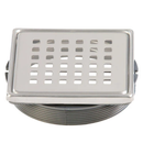 ARDEX TLT 4 Inch Stainless Steel Shower Drain Cover Kit with Adjustable Adapter and Connectite Assembly, Square Grate, Corrosion Resistant Tile Shower Drain System