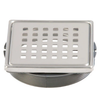 ARDEX TLT 4 Inch Stainless Steel Shower Drain Cover Kit with Adjustable Adapter and Connectite Assembly, Square Grate, Corrosion Resistant Tile Shower Drain System