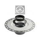 All-in-one Shower Drain Kit with 2" ABS or PVC Bonding Flange, 4" Grate Assembly