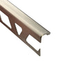 Profilitec Tile Edge Protection Profile Trim, 10-Piece Pack, 8 Ft Length, Metal Tile Edging for Wall and Floor Tile Finishing