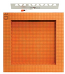 Schluter Systems Kerdi Board SNLT Prefabricated Waterproof Vapor-tight Shower Niche with LIPROTEC LED Lighting, 12 Inch x 12 Inch, KB12SNLT1WW