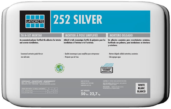 LATICRETE 252 Silver 50LB White (56 Bags Skid)