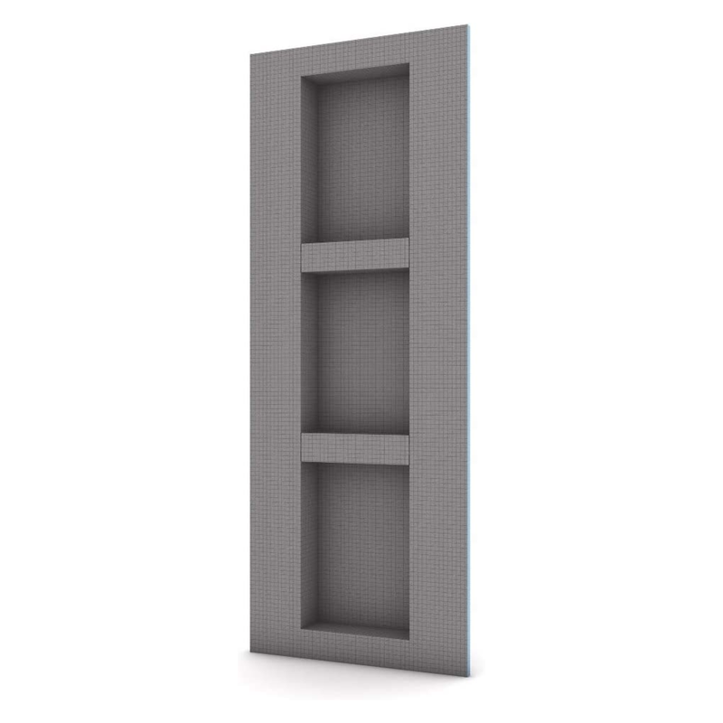 Wedi "Lean" Prefabricated Durable Polystyrene Building Panel Waterproof Shower Niche, 16 Inch x 42 Inch, with Adjustable Removable Shower Shelf, for Tiled Shower Surrounds, US3000024