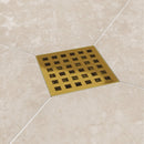Wedi Drain Cover, Grate Assembly, 3-3/4"x3-3/4", for Shower Base in Tiled Shower Surrounds