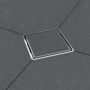 Wedi Drain Cover, Grate Assembly, 3-3/4"x3-3/4", for Shower Base in Tiled Shower Surrounds