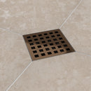 Wedi Drain Cover, Grate Assembly, 3-3/4"x3-3/4", for Shower Base in Tiled Shower Surrounds