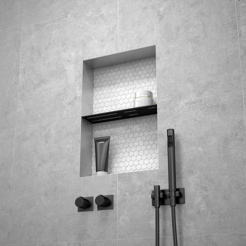 Wedi Premium Prefabricated Slotted Shower Niche Shelf, 11-7/8" x 3-1/2" (30.16 cm x 8.89 cm), Shower Accessory with Four Slots for Showers, Bathrooms