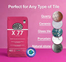 ARDEX X 77 MICROTEC Polymer-Modified Thinset Mortar – Fiber Reinforced Tile and Stone Adhesive for Porcelain, Ceramic, Natural Stone, Large Format Tile, White, 40 lbs Bag (16013)