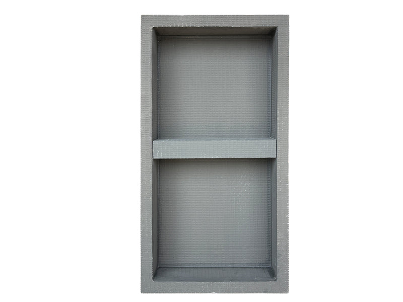 Ardex TLT Prefabricated Vapor-resistant Lightweight XPS Foam Waterproof Shower Niche, with Alkali Resistant Fiberglass Mesh, Adjustable Shower Shelf, for Tiled Shower Surrounds, TLT 503 - 16 Inch x 28 Inch