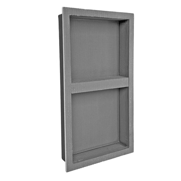 Ardex TLT Prefabricated Vapor-resistant Lightweight XPS Foam Waterproof Shower Niche, with Alkali Resistant Fiberglass Mesh, Adjustable Shower Shelf, for Tiled Shower Surrounds, TLT 503 - 16 Inch x 28 Inch
