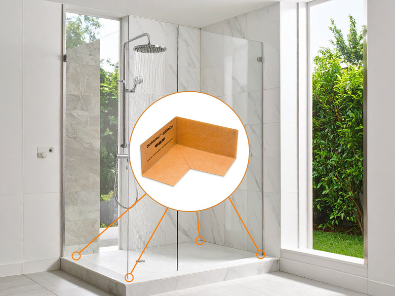 Schluter Systems Kerdi Inside Waterproofing Corner - 4 Mil Thickness - Seamless Corners for KERDI, KERDI-Board - 2-Pack - KERECK/FI2