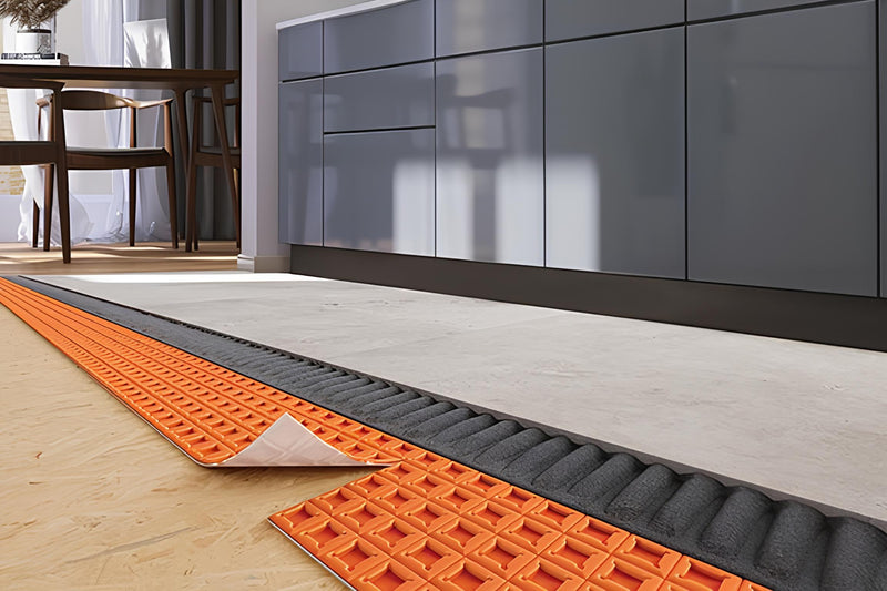 Schluter Systems Ditra-PS Peel and Stick Uncoupling Waterproofing Membrane Roll 110 Sq Ft - DITRAPS110  with Pressure-Sensitive Adhesive, No Thin-Set Required
