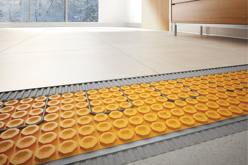 Schluter Systems DITRA-HEAT-DUO Floor Heating Uncoupling Membrane 108 Sq Ft Roll, with Integrated Sound Control and Thermal Break- DHD810M