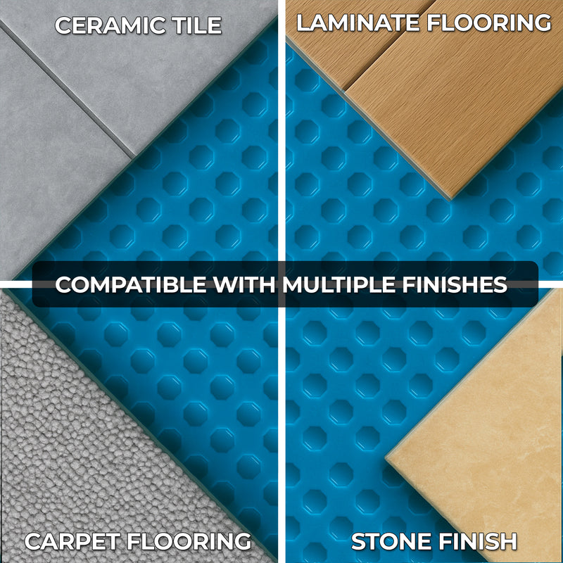 Bardalas Uncoupling Waterproofing Membrane, 323 Sq Ft Roll, 1/8'' Anti-Fracture Mat, Crack Isolation Flooring Underlayment for Bathroom Floor Tile, Subfloor