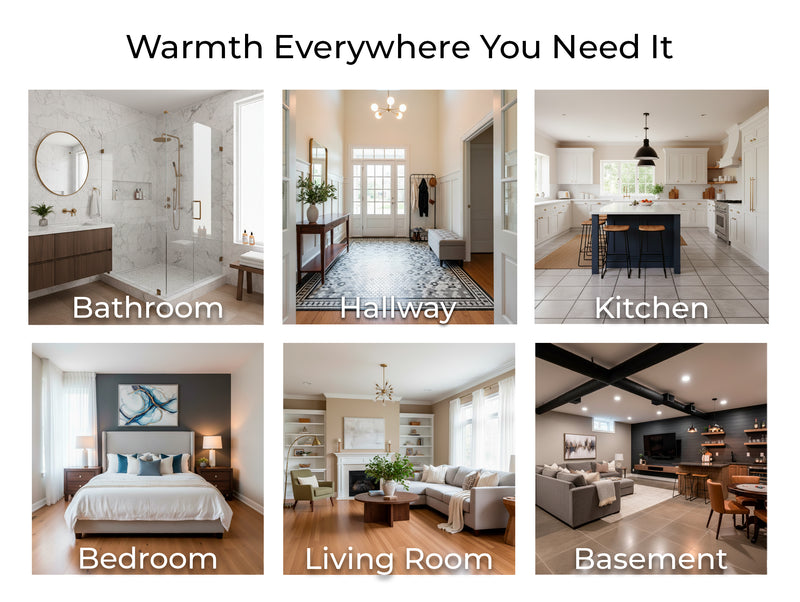 Ardex Flexbone Electric Radiant Floor Heating Kit with Heating Uncoupling Membrane UH905, Heat Cable (Heating Wire), Thermostat, and Safe Installation Tools