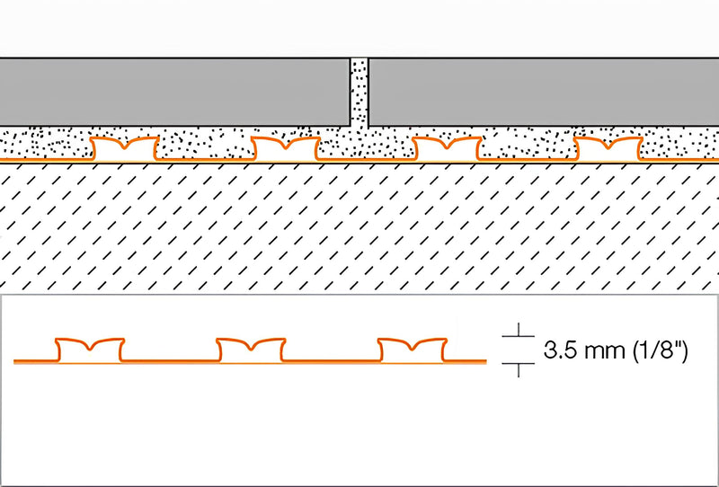 Schluter Systems Ditra-PS Peel and Stick Uncoupling Waterproofing Membrane Sheet DITRAPSMA, 7.75 Sq Ft, with Pressure-Sensitive Adhesive, No Thin-Set Required