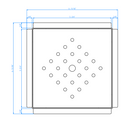 Profilitec Showertec Square Stainless Steel Shower Drain Grate Assembly with Low-Profile Tile-Flush Design and Corrosion-Resistant Finish for Modern Shower Systems