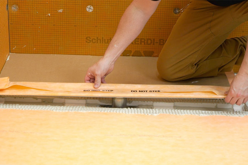 Schluter Systems Kerdi-Line-A Linear Drain Adaptor Kit - 140mm-5-1/2, Includes Kerdi-Fix Sealing and Bonding Compound - KLAM5K