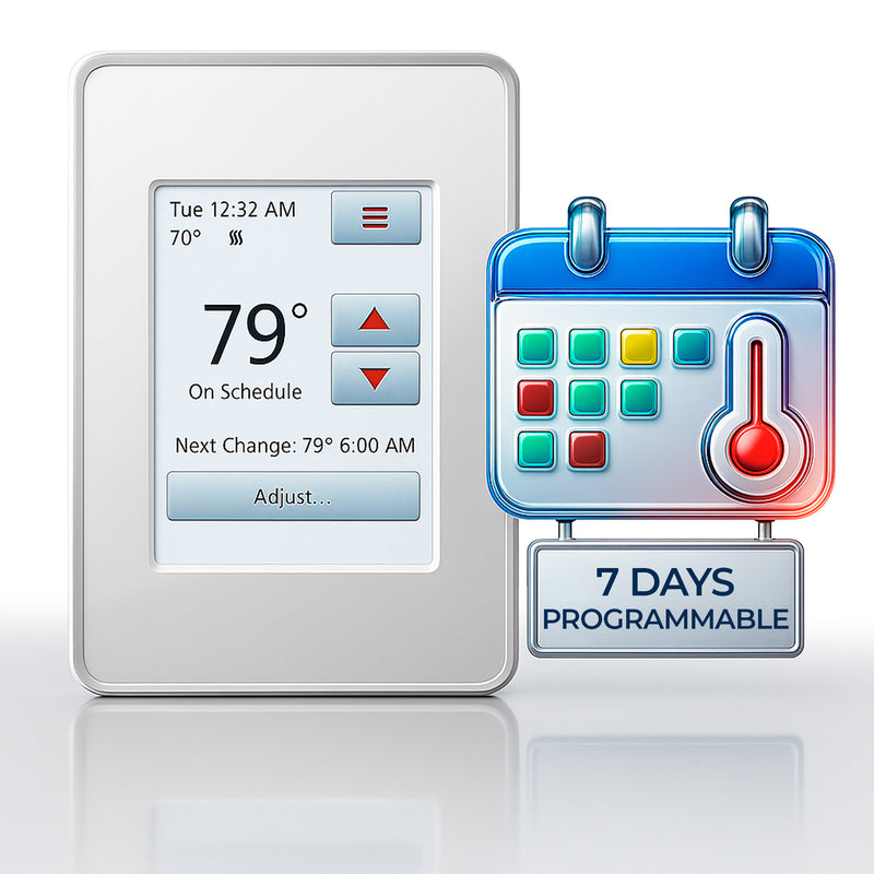 ARDEX FLEXBONE Programmable Floor Heating Thermostat UH931 for Radiant Heated Floors, for 120V/240V Heating Cables (Wires) with Built-in GFCI