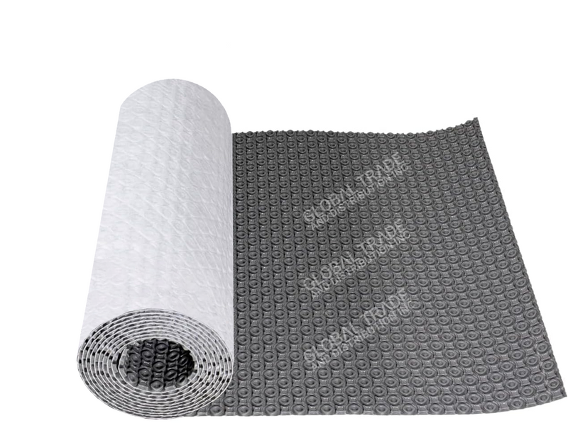 SunTouch HeatMatrix Uncoupling Anti-Fracture Membrane Mat for WarmWire Heating Systems, One-Ply Non-Woven Fleece Underlayment, for Ceramic Tile and Stone Tile, 54 Sq Ft, Gray