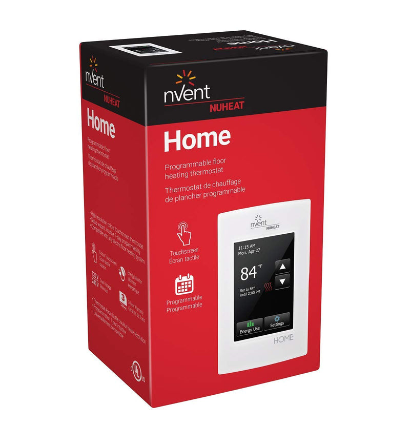 Chemelex Nuheat Underfloor Electric Radiant Floor Heating Kit with 120/240V Floor Cable and nVent AC0056 Home Programmable Thermostat